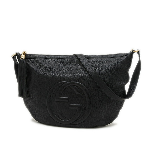 Gucci Soho Interlocking GG Shoulder Bag Black - Picture 1 of 8